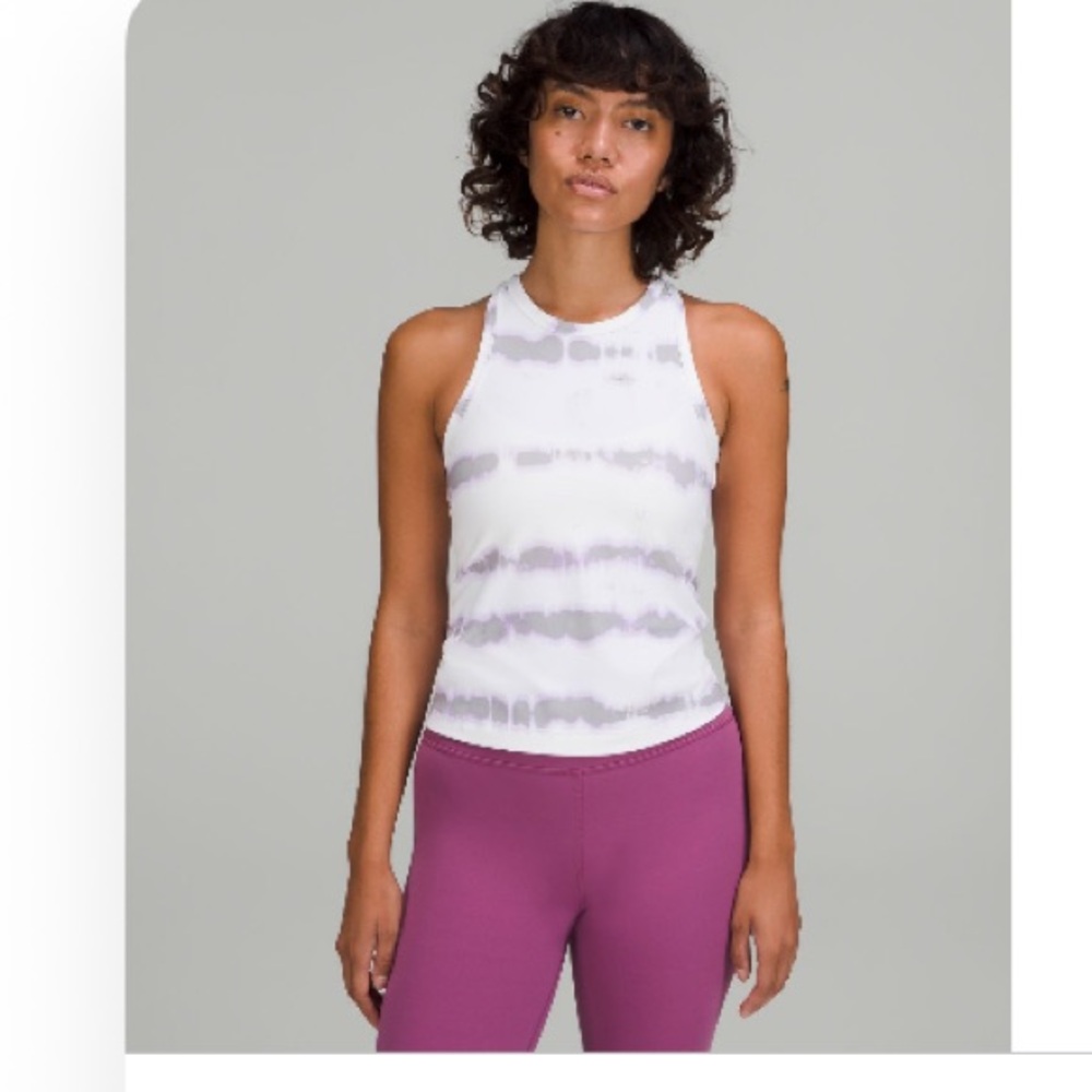 lululemon Align Waist-Length Racerback Tank Top in Transverse Lilac Multi